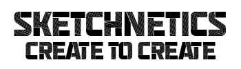 Site logo text based image with the websites name: Sketchnetics