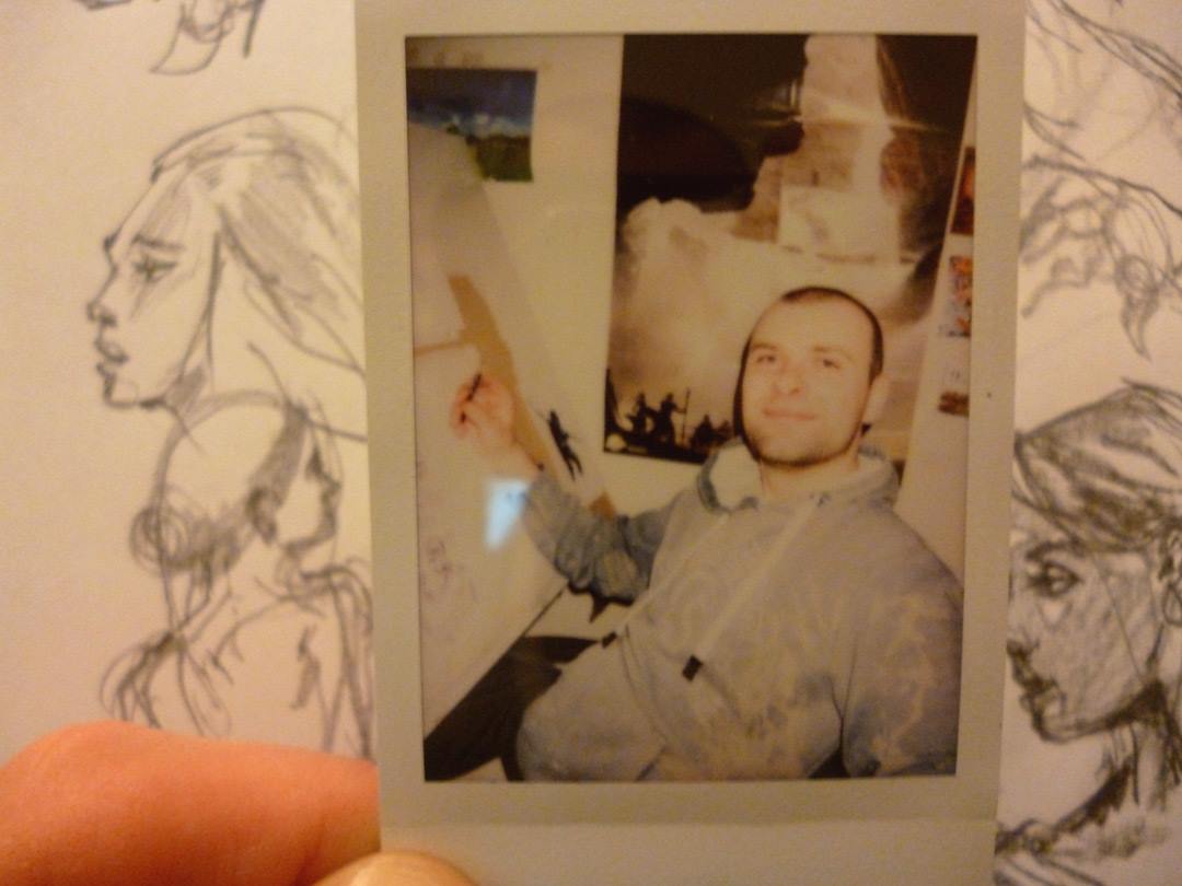 A polaroid of Adrian Nagorski