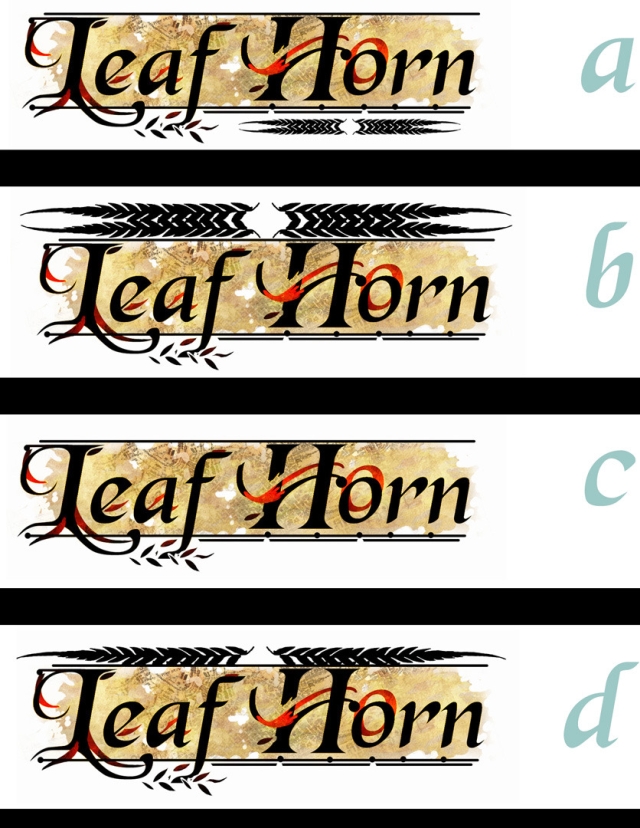 a few Logo designs for project LeafHorn